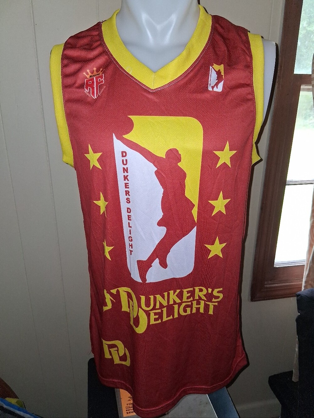 Dunker's Delight Red & Yellow Basketball Jersey Set